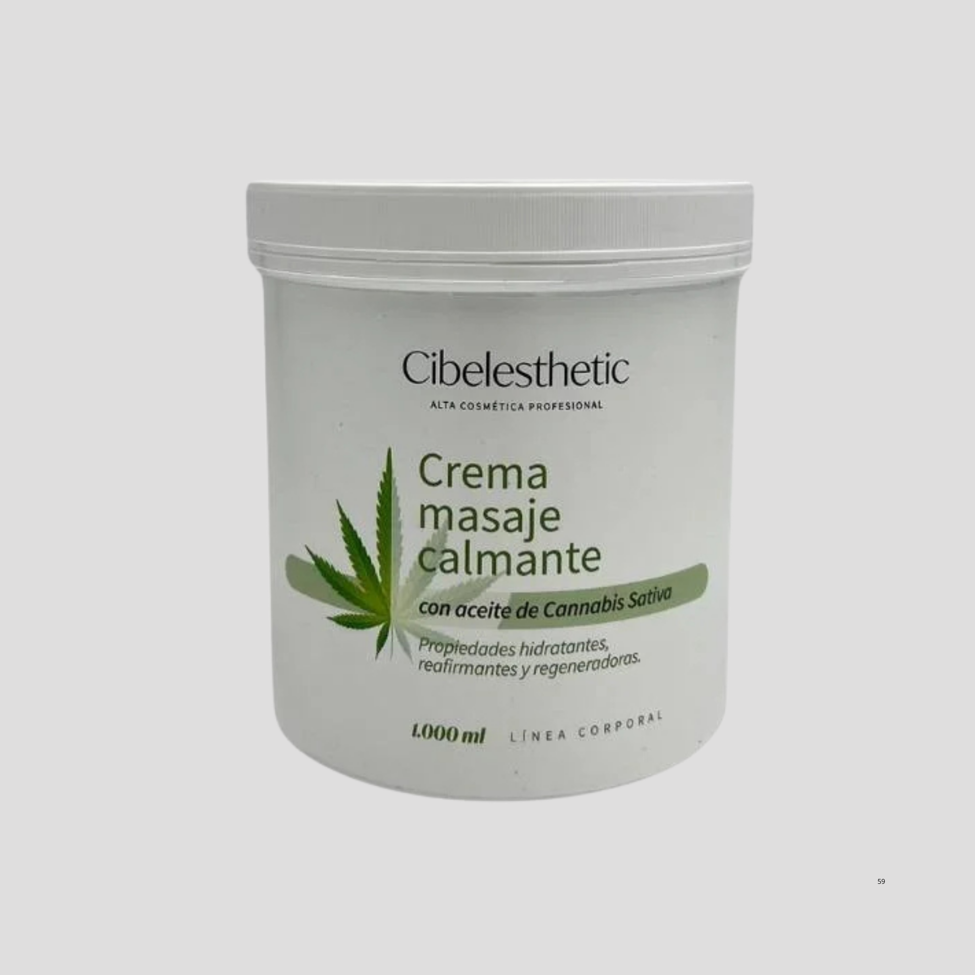 Crema Calmante con Aceite de Cannabis  - 1000ml