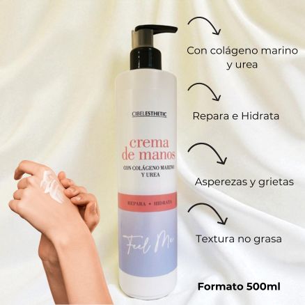 Crema de manos con colágeno marino y urea - 500ml