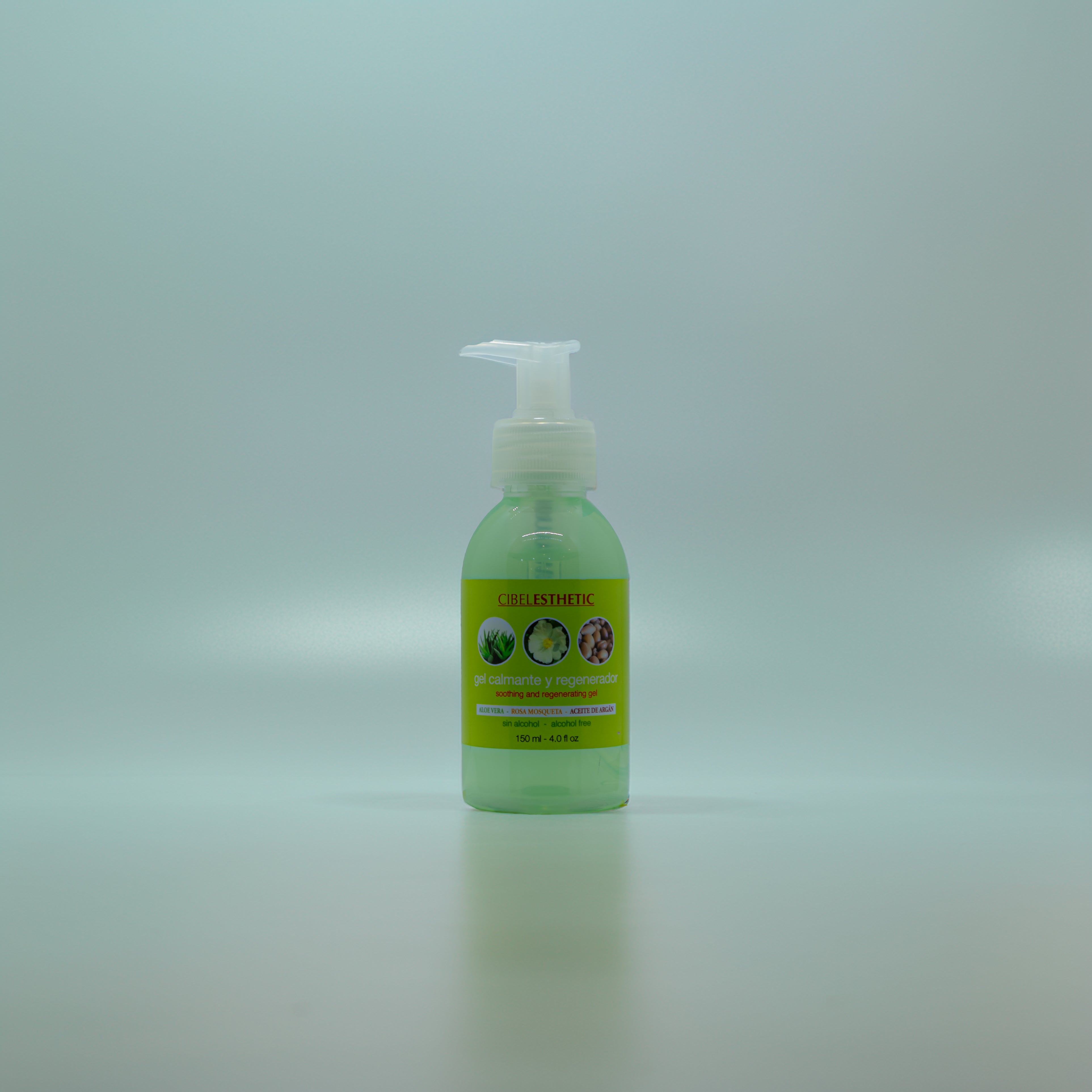 Gel calmante regenerador Aloe Vera Rosa- Mosqueta-Aceite de Argán   - 150ml.