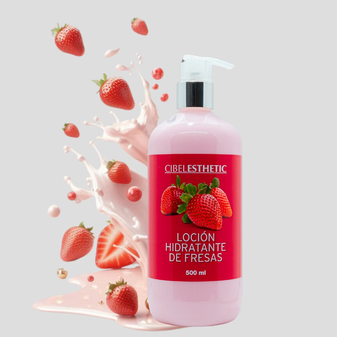 Loción Hidratante de Fresa - 500ml.