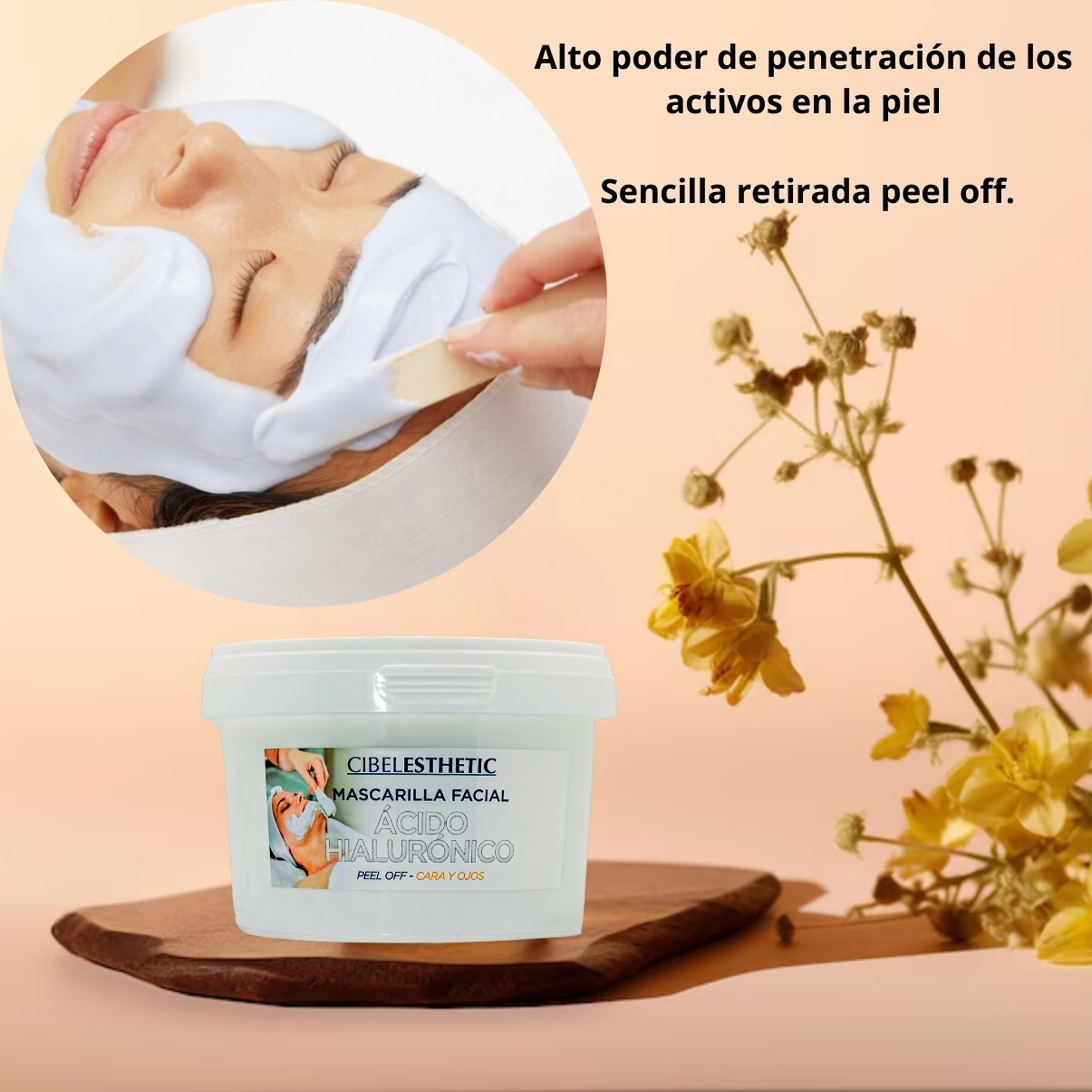 Mascarilla de Alginatos con Acido Hialurónico 250grs