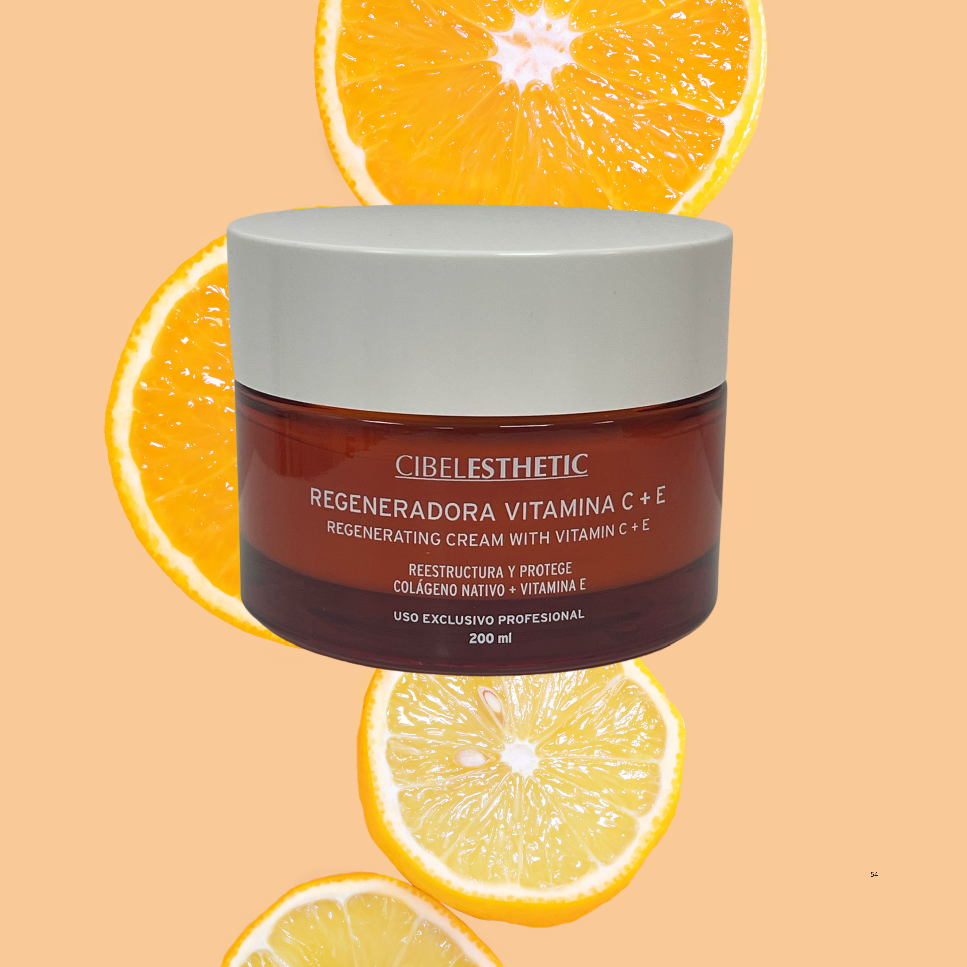 Crema regeneradora  Vitamina C + E con Colágeno Nativo